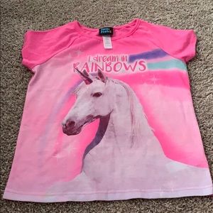 Pink I dream in rainbows unicorn shirt